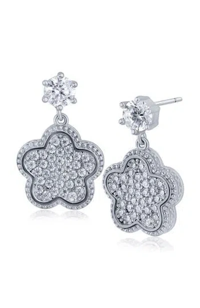 Kenneth Jay Lane Pavé Cubic Zirconia Clover Drop Earrings