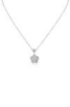 Kenneth Jay Lane Pavé Cubic Zirconia Clover Pendant Necklace