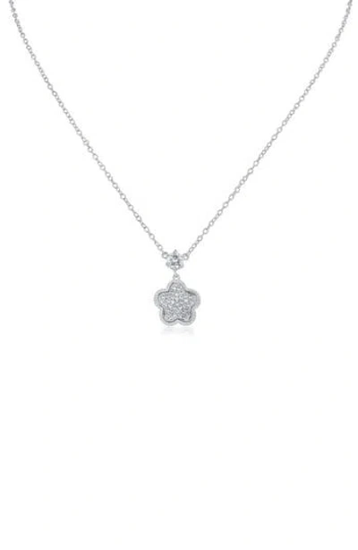 Kenneth Jay Lane Pavé Cubic Zirconia Clover Pendant Necklace