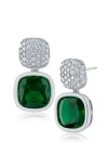 Kenneth Jay Lane Pavé Cubic Zirconia Cushion Drop Earrings