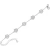 Kenneth Jay Lane Pavé Cubic Zirconia Striated Clover Line Bracelet