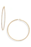 Kenneth Jay Lane Pavé Hoop Earrings In Gold