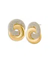 Kenneth Jay Lane Pave Interlocking Loop Drop Earrings In Gold
