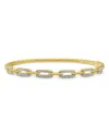 Kenneth Jay Lane Pave Link Bangle Bracelet In 14k Gold Plated In Gold