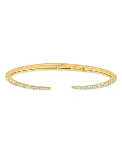Kenneth Jay Lane Pave Open Spike Cuff Bracelet In Gold