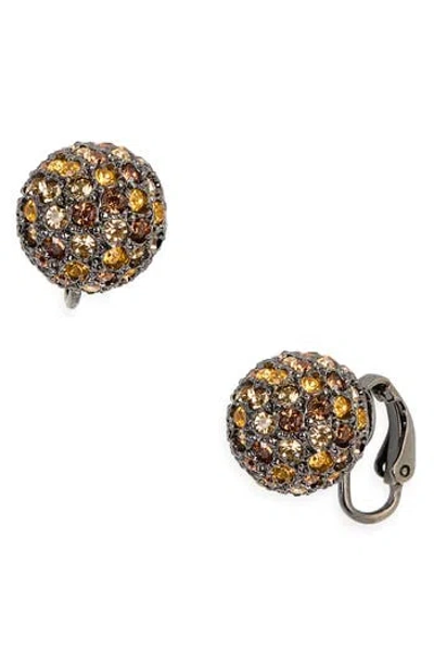 Kenneth Jay Lane Pavé Topaz Earrings In Gold