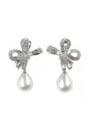 Kenneth Jay Lane Pearl-detailing Earrings In Silver