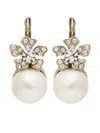 Kenneth Jay Lane Pearl-detailing Earrings In Silver
