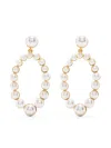 Kenneth Jay Lane Pearl Drop Earrings In Gold