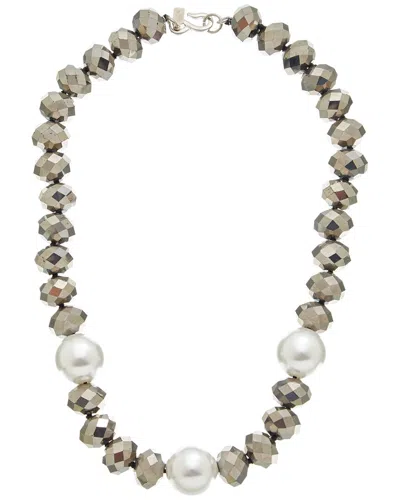 Kenneth Jay Lane Pearl Strand Necklace In Multi