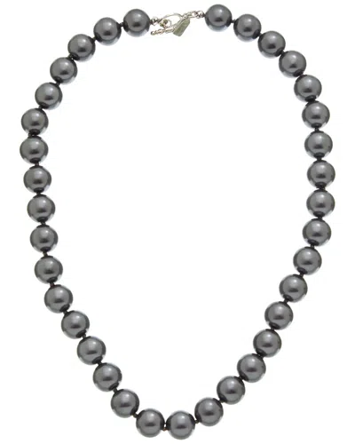 Kenneth Jay Lane Pearl Strand Necklace In Black
