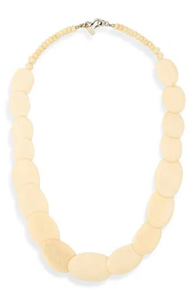 Kenneth Jay Lane Pebble Beaded Necklace In Gold
