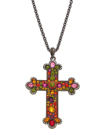 Kenneth Jay Lane Pendant Necklace In Purple