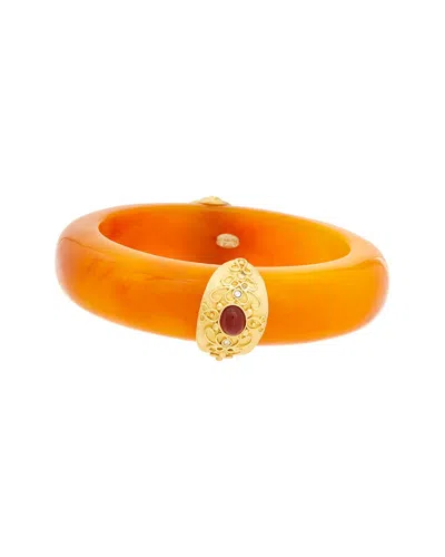 Kenneth Jay Lane Plated Bangle Bracelet In Brown