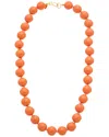 Kenneth Jay Lane 20mm Beaded Necklace In Orange