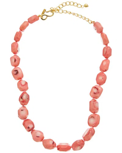 Kenneth Jay Lane Plated Beaded Necklace In Gold