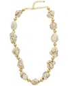 Kenneth Jay Lane Plated Beaded Necklace In Gold