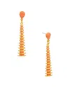 Kenneth Jay Lane Plated Dangle Earrings In Orange