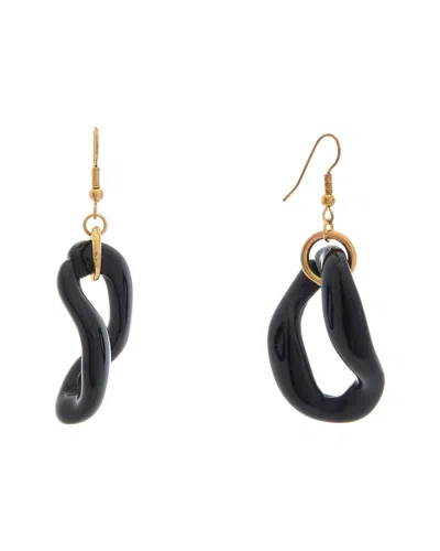 Kenneth Jay Lane Plated Dangle Earrings In Burgundy