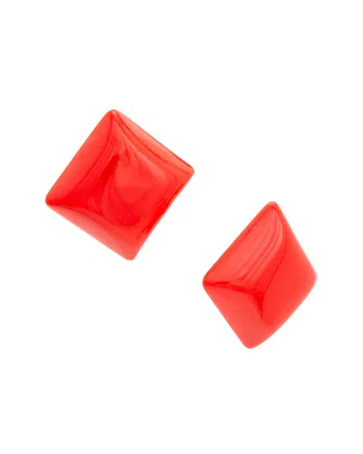 Kenneth Jay Lane Plated Earrings In Red
