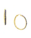 Kenneth Jay Lane Plated Hoop Earrings In Gold