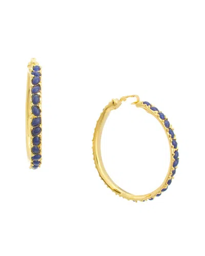 Kenneth Jay Lane Plated Hoop Earrings In Gold