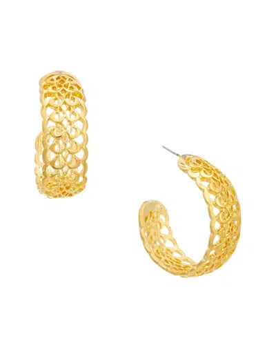 KENNETH JAY LANE KENNETH JAY LANE PLATED HOOP EARRINGS