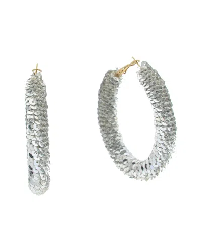 Kenneth Jay Lane Plated Hoops In Metallic