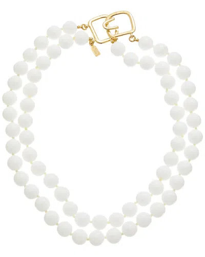 Kenneth Jay Lane Plated Multi Row Necklace In Neutral