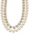 Kenneth Jay Lane Plated Multi Row Necklace In Gold