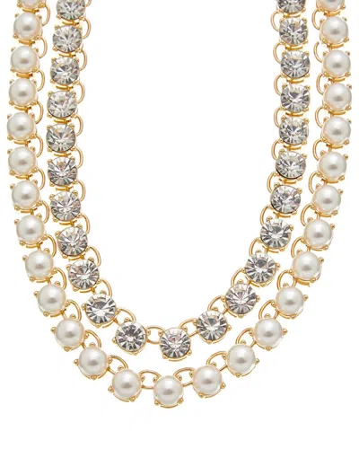 KENNETH JAY LANE KENNETH JAY LANE PLATED MULTI ROW NECKLACE