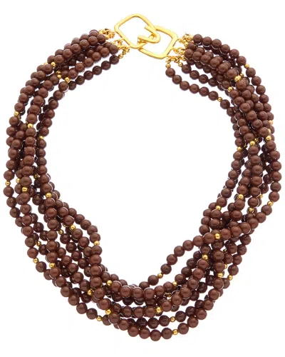 Kenneth Jay Lane Plated Multi-row Necklace