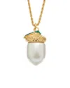 Kenneth Jay Lane Plated Pendant Necklace In White
