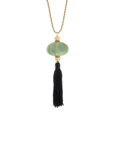 Kenneth Jay Lane Plated Pendant Necklace