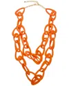 Kenneth Jay Lane Plated Resin Link Necklace