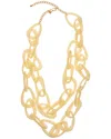 Kenneth Jay Lane Plated Resin Link Necklace