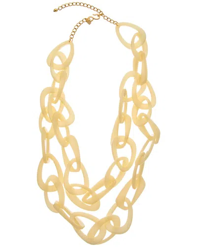 Kenneth Jay Lane Plated Resin Link Necklace