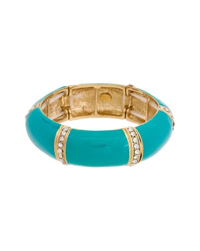 Kenneth Jay Lane Plated Rhinestone Stretch Bracelet