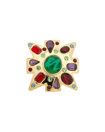 Kenneth Jay Lane Plated Statement Ring In Multi