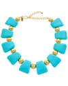 Kenneth Jay Lane Plated Station Bib Necklace