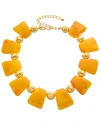 Kenneth Jay Lane Plated Station Bib Necklace