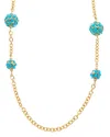 Kenneth Jay Lane Plated Station Necklace