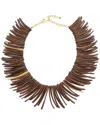 KENNETH JAY LANE KENNETH JAY LANE PLATED WOOD SPIKE NECKLACE