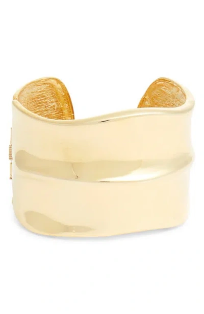 Kenneth Jay Lane Polished Cuff Bracelet In Gold