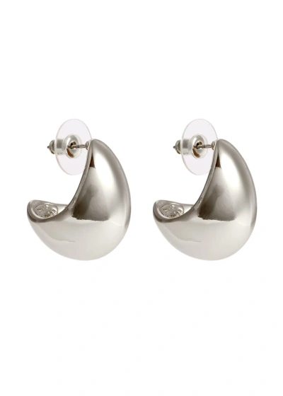 Kenneth Jay Lane Polished Drop Earrings In Silver