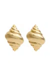 Kenneth Jay Lane Polished Shell Post Earrings In Gold