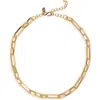 Kenneth Jay Lane Rectangle Link Chain Necklace In Gold