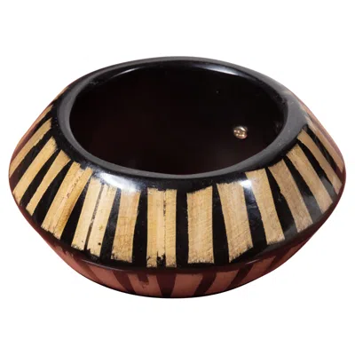 Pre-owned Kenneth Jay Lane Resin And Bamboo Kenneth J. Lane Bangle In Multi