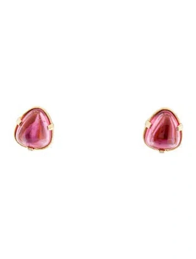 Pre-owned Kenneth Jay Lane Resin Clip-on Earrings In Pink