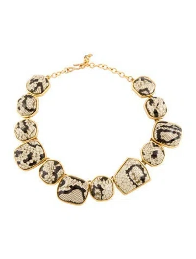 Pre-owned Kenneth Jay Lane Resin Collar Necklace, 18" In Multi